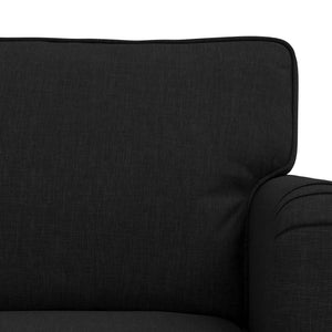 vidaXL Sofa Set 2 pcs Black 162 x 80 x 85 cm Fabric