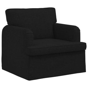 vidaXL Sofa Set 2 pcs Black 162 x 80 x 85 cm Fabric
