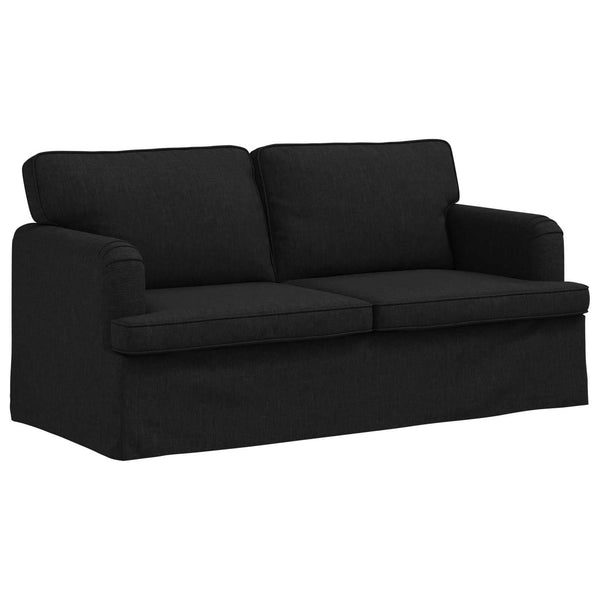 vidaXL Sofa Set 2 pcs Black 162 x 80 x 85 cm Fabric