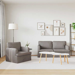 vidaXL Sofa Set 2 pcs Taupe 162 x 80 x 85 cm Fabric