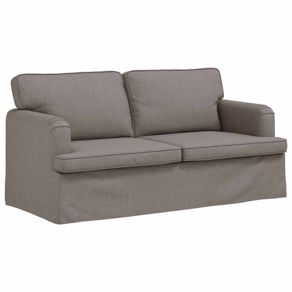 vidaXL Sofa Set 2 pcs Taupe 162 x 80 x 85 cm Fabric
