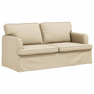 vidaXL Sofa Set 2 Pieces Cream 162 x 80 x 85 cm Fabric