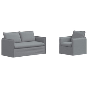 vidaXL Sofa Set 2 pcs Light Grey 156 x 82 x 85 cm Fabric