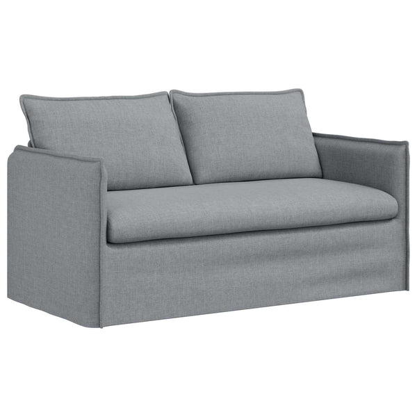 vidaXL Sofa Set 2 pcs Light Grey 156 x 82 x 85 cm Fabric