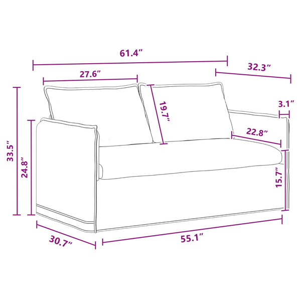 vidaXL Sofa Set 2 pcs Dark Grey 156 x 82 x 85 cm Fabric