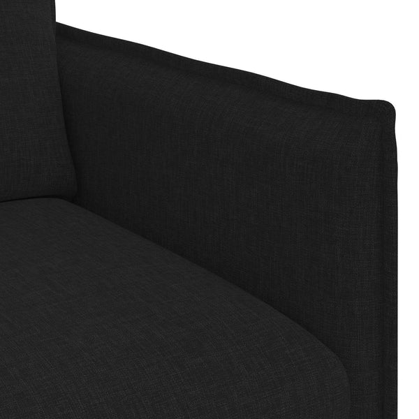 vidaXL Sofa Set 2 pcs Black 156 x 82 x 85 cm Fabric