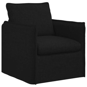 vidaXL Sofa Set 2 pcs Black 156 x 82 x 85 cm Fabric