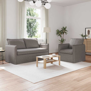 vidaXL Sofa Set 2 pcs Taupe 156 x 82 x 85 cm Fabric