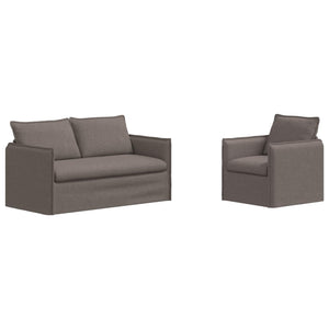 vidaXL Sofa Set 2 pcs Taupe 156 x 82 x 85 cm Fabric