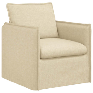 vidaXL Sofa Set 2 pcs Cream 156 x 82 x 85 cm Fabric