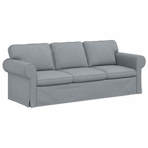 vidaXL Sofa Set 2 Pieces Light Gray 215 x 82 x 80 cm Fabric
