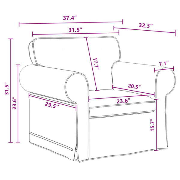 vidaXL Sofa Set 2 pcs Dark Grey 215 x 82 x 80 cm Fabric