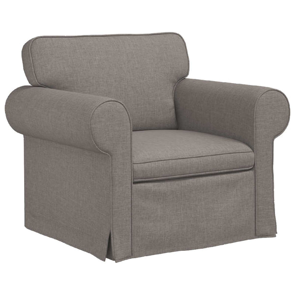 vidaXL Sofa Set 2 pcs Taupe 215 x 82 x 80 cm Fabric
