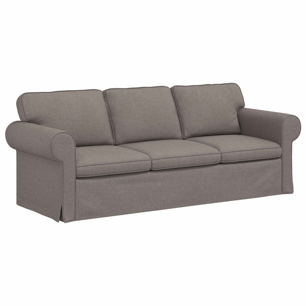 vidaXL Sofa Set 2 pcs Taupe 215 x 82 x 80 cm Fabric