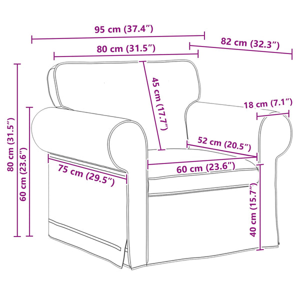 vidaXL Sofa Set 2 pcs Taupe 215 x 82 x 80 cm Fabric