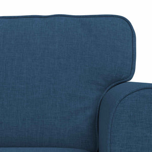 vidaXL Sofa Set 2 Pieces Blue 215 x 82 x 80 cm Fabric