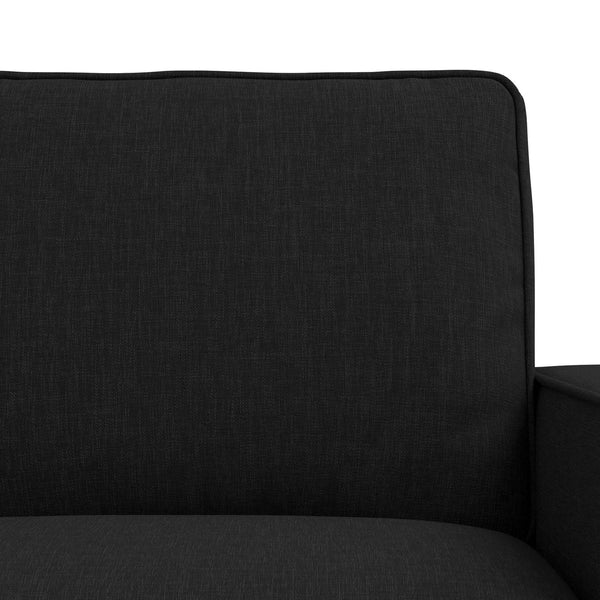 vidaXL Sofa Set 2 pcs Black 222 x 80 x 82 cm Fabric
