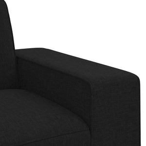 vidaXL Sofa Set 2 pcs Black 222 x 80 x 82 cm Fabric