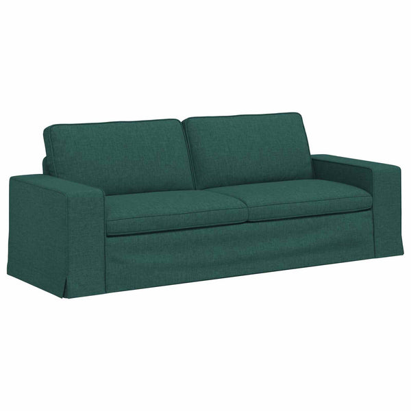 vidaXL Sofa Set 2 pcs Dark Green 222 x 80 x 82 cm Fabric