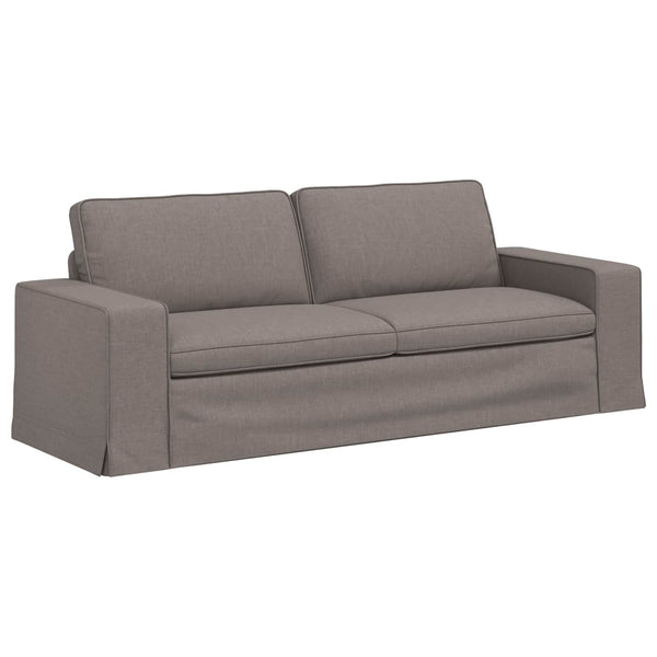 vidaXL Sofa Set 2 pcs Taupe 222 x 80 x 82 cm Fabric