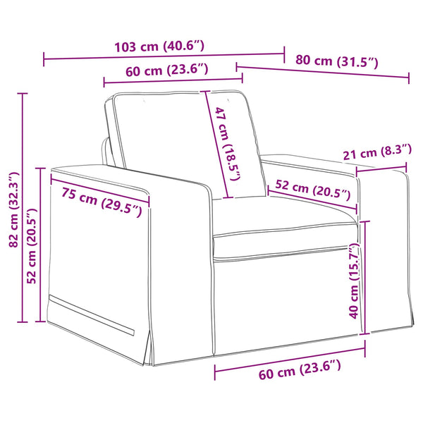 vidaXL Sofa Set 2 pcs Cream 222 x 80 x 82 cm Fabric