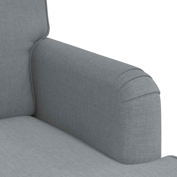 vidaXL Sofa Set 2 pcs Light Grey 201 x 80 x 85 cm Fabric