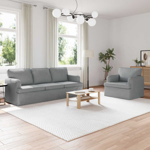 vidaXL Sofa Set 2 pcs Light Grey 201 x 80 x 85 cm Fabric