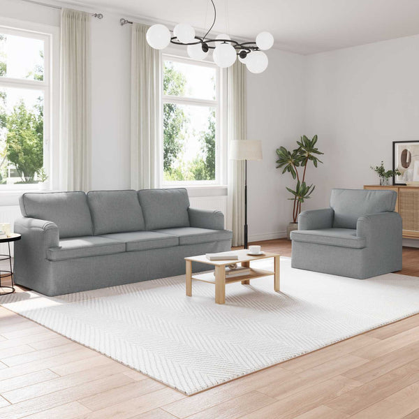 vidaXL Sofa Set 2 pcs Light Grey 201 x 80 x 85 cm Fabric