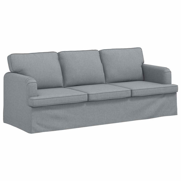vidaXL Sofa Set 2 pcs Light Grey 201 x 80 x 85 cm Fabric