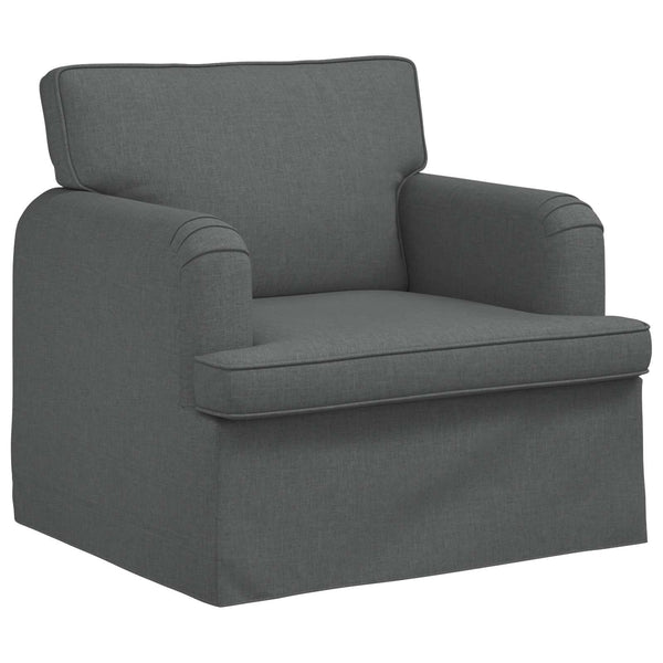 vidaXL Sofa Set 2 Pieces Dark Grey 201 x 80 x 85 cm Fabric