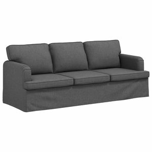 vidaXL Sofa Set 2 Pieces Dark Grey 201 x 80 x 85 cm Fabric