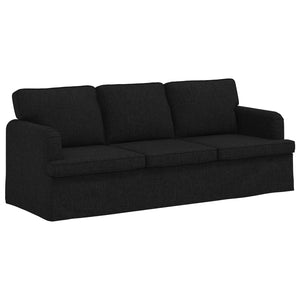 vidaXL Sofa Set 2 pcs Black 201 x 80 x 85 cm Fabric