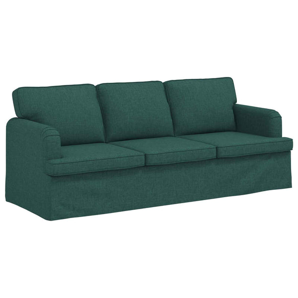 vidaXL Sofa Set 2 pcs Dark Green 201 x 80 x 85 cm Fabric