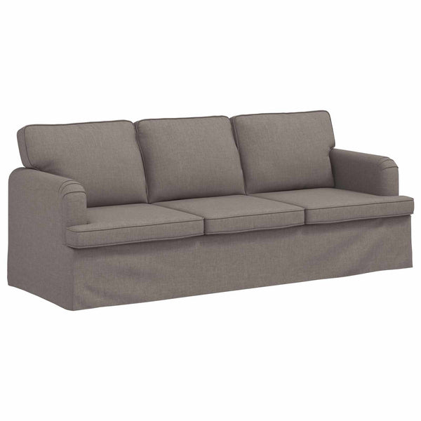 vidaXL Sofa Set 2 pcs Taupe 201 x 80 x 85 cm Fabric