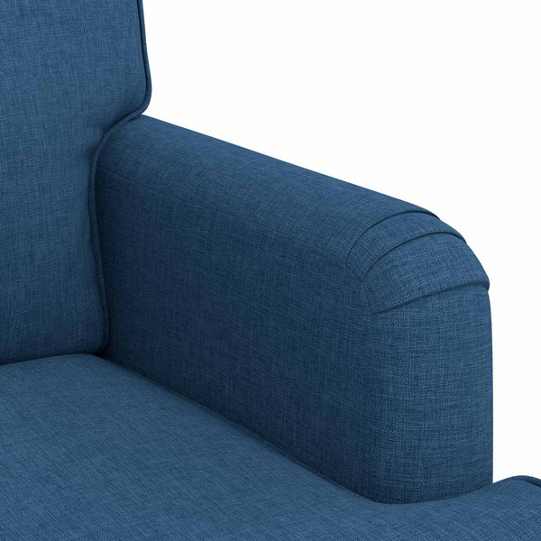 vidaXL Sofa Set 2 pcs Blue 201 x 80 x 85 cm Fabric