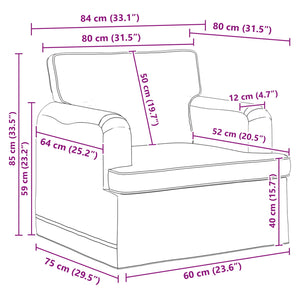 vidaXL Sofa Set 2 pcs Blue 201 x 80 x 85 cm Fabric