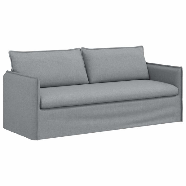 vidaXL Sofa Set 2 pcs Light Grey 196 x 82 x 85 cm Fabric