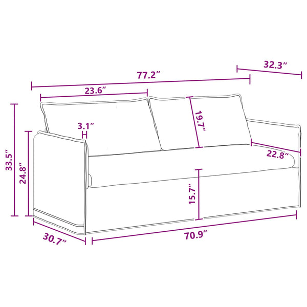 vidaXL Sofa Set 2 pcs Dark Grey 196 x 82 x 85 cm Fabric