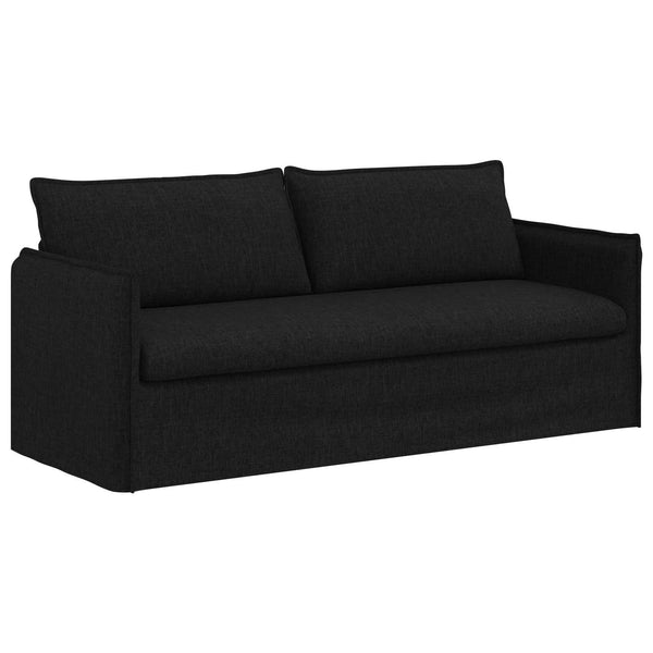 vidaXL Sofa Set 2 pcs Black 196 x 82 x 85 cm Fabric