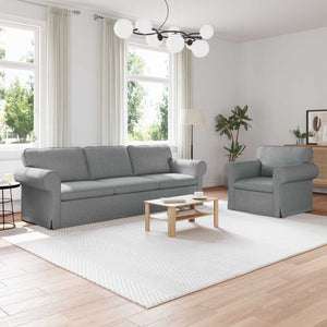 vidaXL Sofa Set 2 pcs Light Grey 245 x 82 x 80 cm Fabric