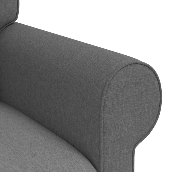 vidaXL Sofa Set 2 Pieces Dark Gray 245 x 82 x 80 cm Fabric