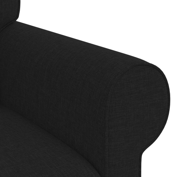 vidaXL Sofa Set 2 pcs Black 245 x 82 x 80 cm Fabric