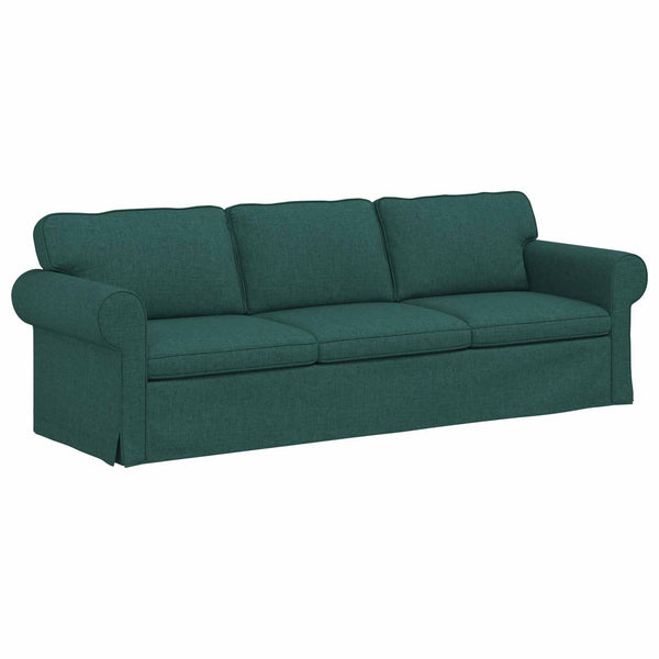 vidaXL Sofa Set 2 pcs Dark Green 245 x 82 x 80 cm Fabric