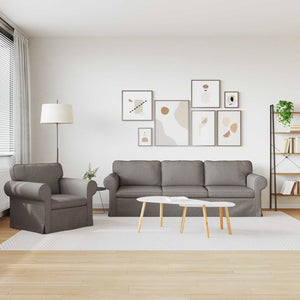 vidaXL Sofa Set 2 pcs Taupe 245 x 82 x 80 cm Fabric