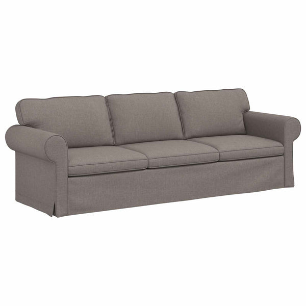 vidaXL Sofa Set 2 pcs Taupe 245 x 82 x 80 cm Fabric