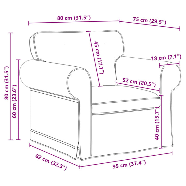 vidaXL Sofa Set 2 pcs Taupe 245 x 82 x 80 cm Fabric