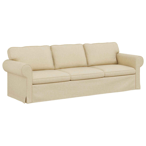 vidaXL Sofa Set 2 pcs Cream 245 x 82 x 80 cm Fabric
