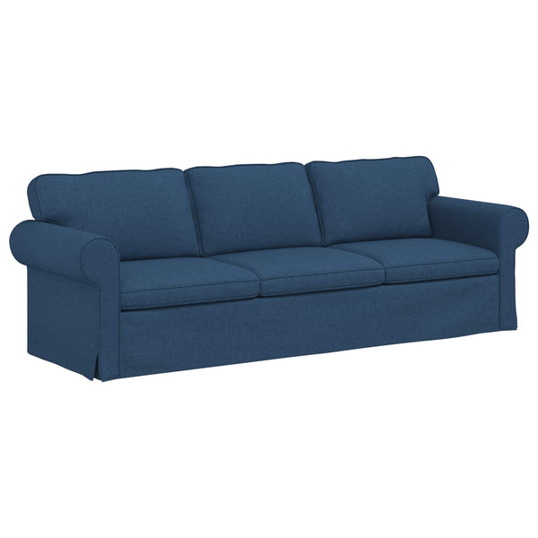 vidaXL Sofa Set 2 pcs Blue 245 x 82 x 80 cm Fabric