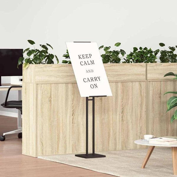 vidaXL Trade Show Stands 2 pcs Black 26.5 x 26.5 x 150 cm Steel