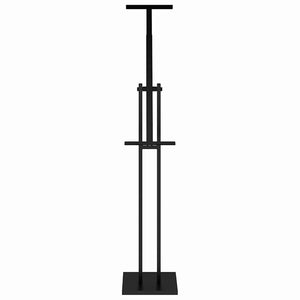 vidaXL Trade Show Stands 2 pcs Black 26.5 x 26.5 x 150 cm Steel